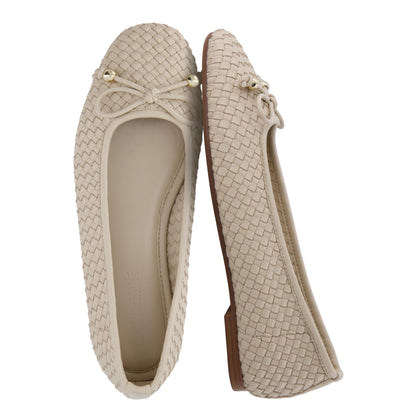 Audrey Woven Ballet Flats for Women, Wheat 7