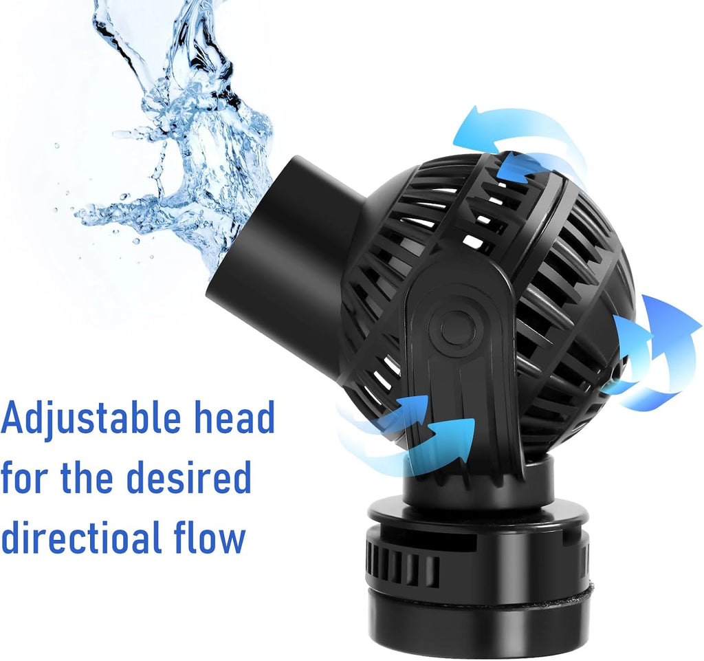 Aquarium Wavemaker Circulation Pump, 1600GPH Fish Tank Powerhead, Submersible Water Pump, Magnetic Base