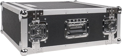 4U PA/DJ Rack/Road Case, 4-Space, with 21" Rackable Depth, Plywood, Metal Ball Corners, Pro Tour Grade Flight Case