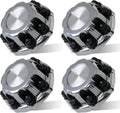 (Set of 4) Chrome Wheel Center Caps 8 Lugs Fit for Select Van | 16 Inch & Truck - Replacement 15039489, 15039488