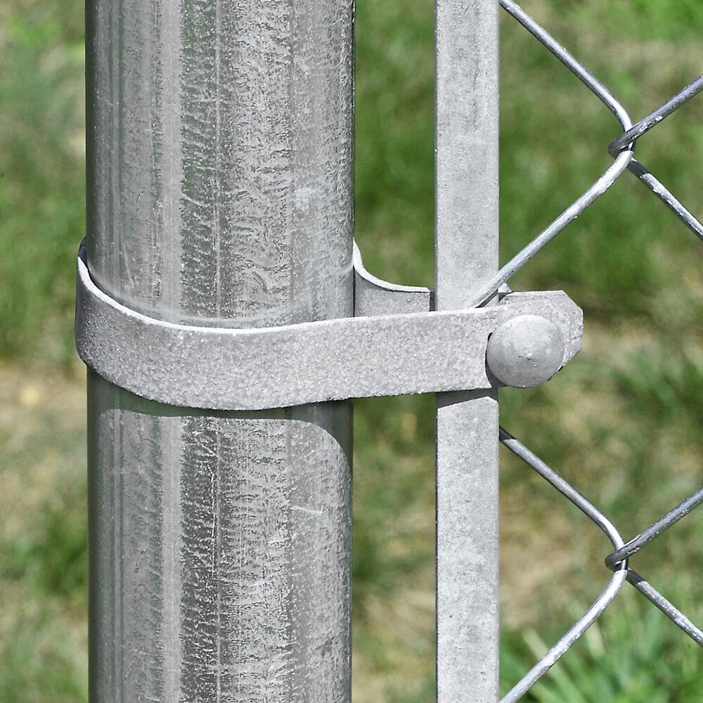 Galvanized Steel Chain Link Tension Band, Durable Steel Chain Link Fence Hardware, Rust-Resistant, Easy Install