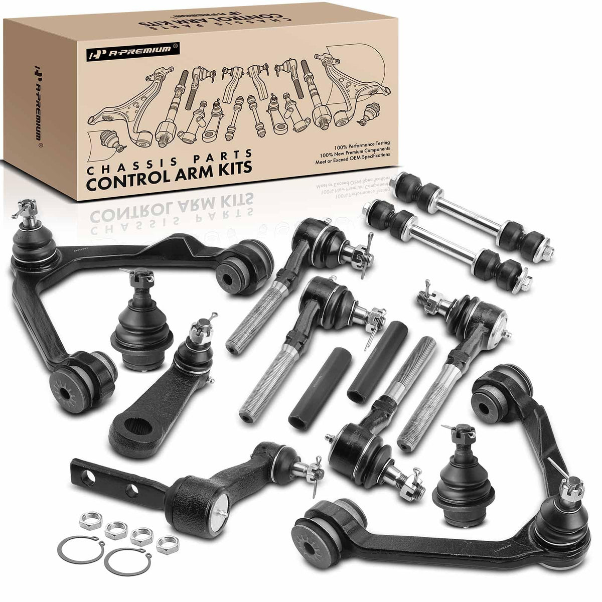 A-Premium 14Pcs Suspension Kit, Upper Control Arm, Sway Bar Link