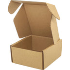 4x4x2 Shipping Boxes Set of 25, Brown Mailer Corrugated Cardboard Box