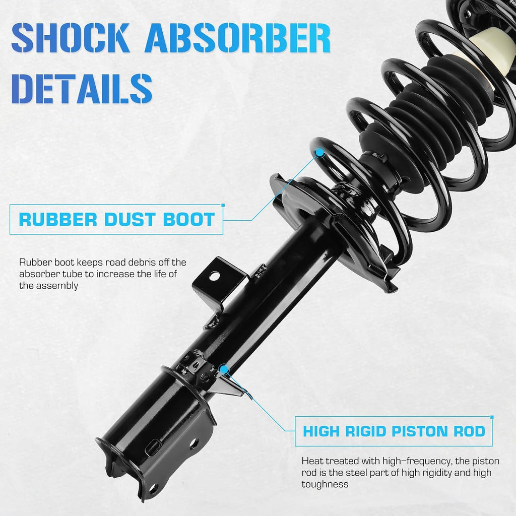 Front Struts w/Coil Spring & Sway Bar Links for 2005-2012 Ford Escape / 2005-2011 Mazda Tribute (Exc. 2007) / 2005-2011 Mercury Mariner, Shock Absorber Assembly Replace 171593 171594 K80296