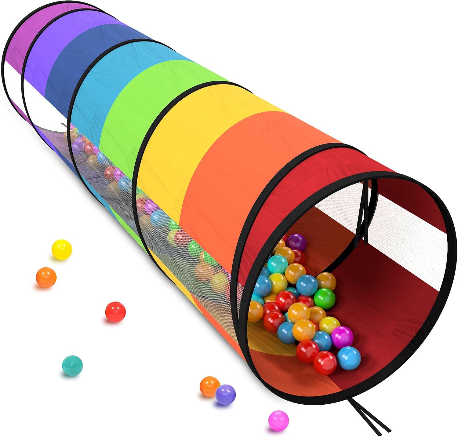 Extra-Large Play Tunnel for Toddlers 1-3 Years – Pop-Up Baby Crawl Tube, Sensory Activity, Indoor & Outdoor Kids Toy