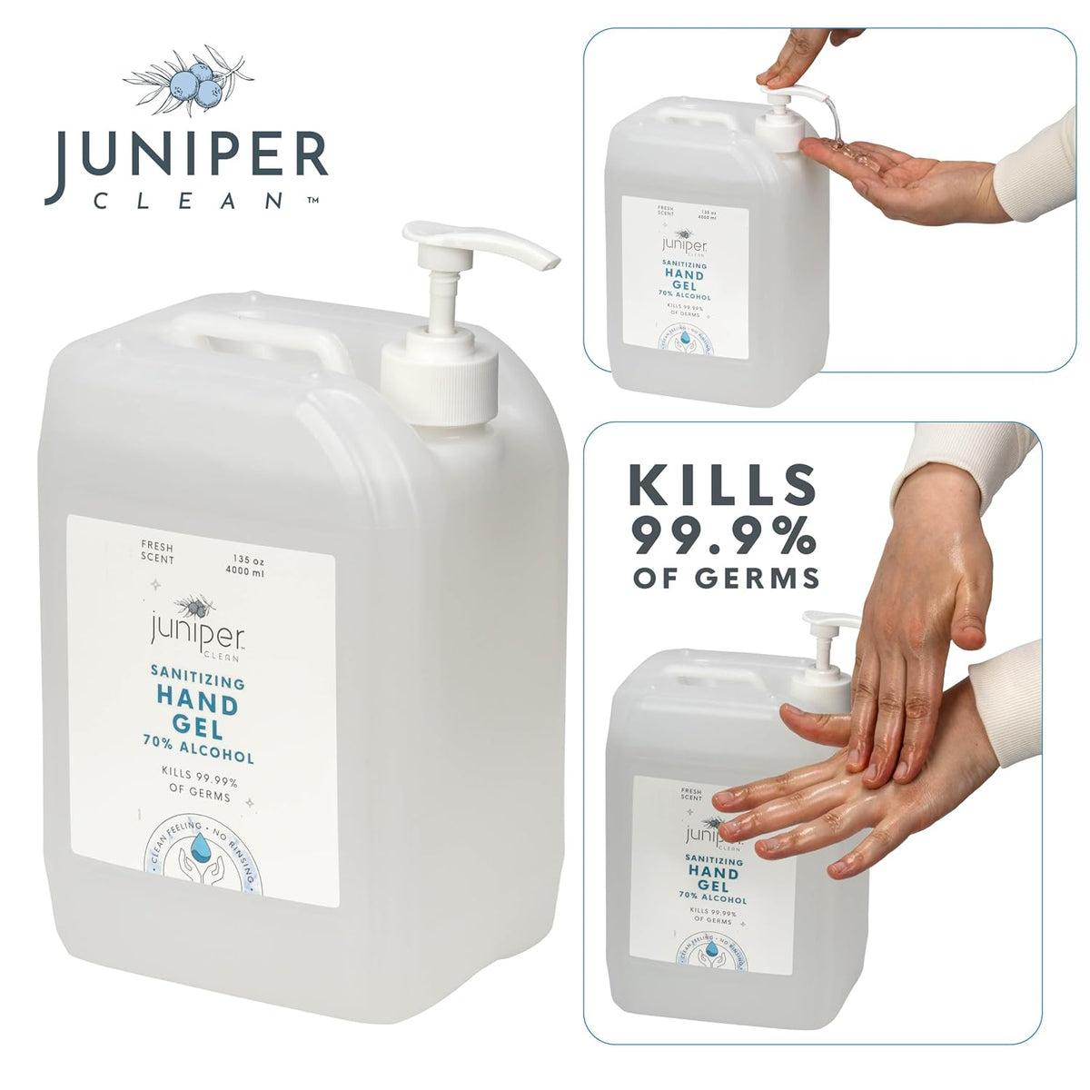 Hand Sanitizer Gel with 70% Alcohol 1.06 Gallon with Pump