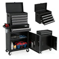 5-Drawer Rolling Tool Chest, Tool Storage Cabinet w/Drawers, Lockable Wheels, Detachable Top & Adjustable Shelf