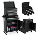 5-Drawer Rolling Tool Chest, Tool Storage Cabinet w/Drawers, Lockable Wheels, Detachable Top & Adjustable Shelf