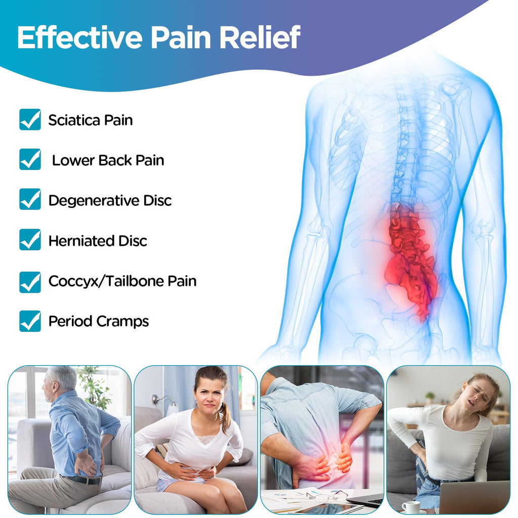 Ice Pack for Back Pain Relief, 2Pcs, Sciatica Brace Reusable Gel
