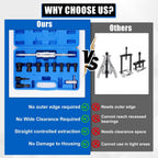 12PCS Blind Hole Bearing Puller Set, Internal Bearing Extractor Puller with Slide Hammer Pilot Bearings Removal Tool