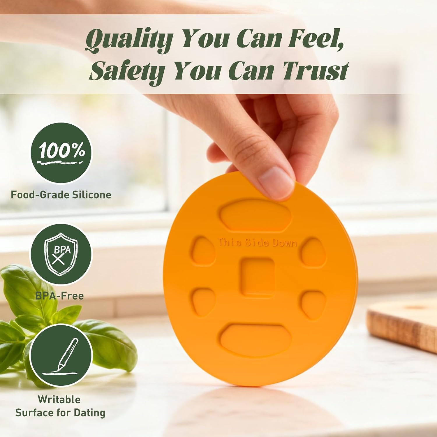 Garden to Jar Fermenting: 3-Pack Wide Mouth Fermentation Lids (86mm) for Ball & Kerr Mason Jars | Self-Burping