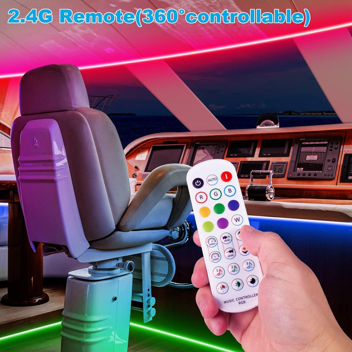 Boat Led Light 33FT, 12V RGB Waterproof Pontoon Boat Lights Exterior