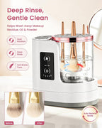 3-in-1 Electric Makeup Brush Cleaner Machine with Automatic Cleaning and Drying Holder, USB Powered Cosmetic Brush