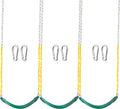 3 Pack Green Swing Seats Heavy Duty with 66" Chain, Swing Set Accessories Replacement with Snap Hooks for Kids