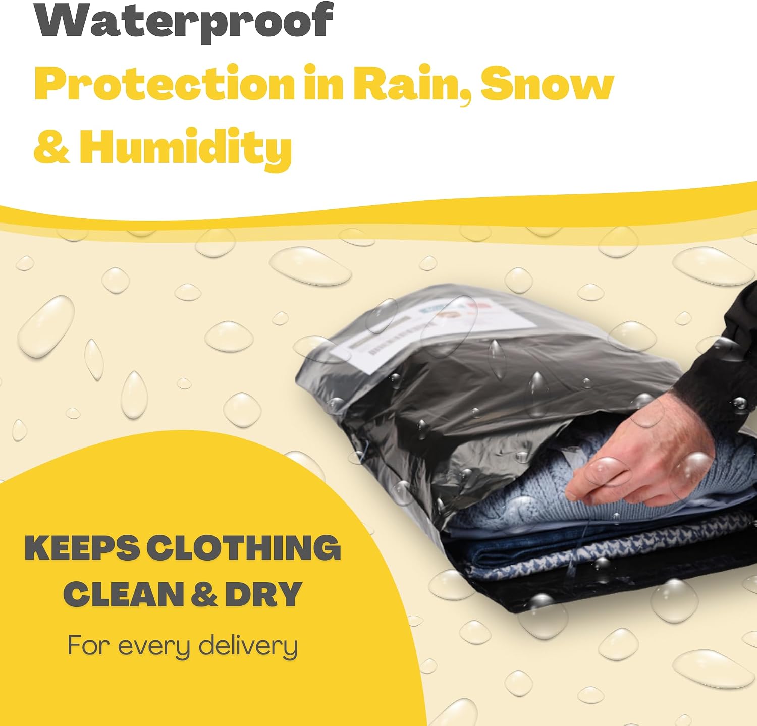 Shipping Bags (12 Pack) with Label Pouch - 14x18 & 18x24 - Poly Mailers for Clothes, Self-Seal Plastic Mailing