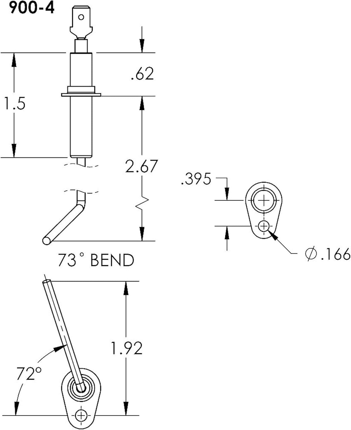 Furnace Flame Sensor Replaces Carrier - Bryant - Payne LH680537