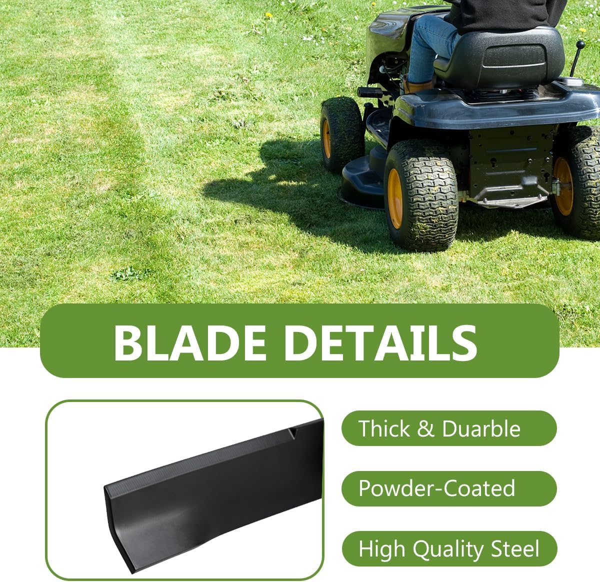 797696 601124 High Lift Mower Blades Set for Hustler 54" Mower, Replaces 797704 797712 601012 601013 602416