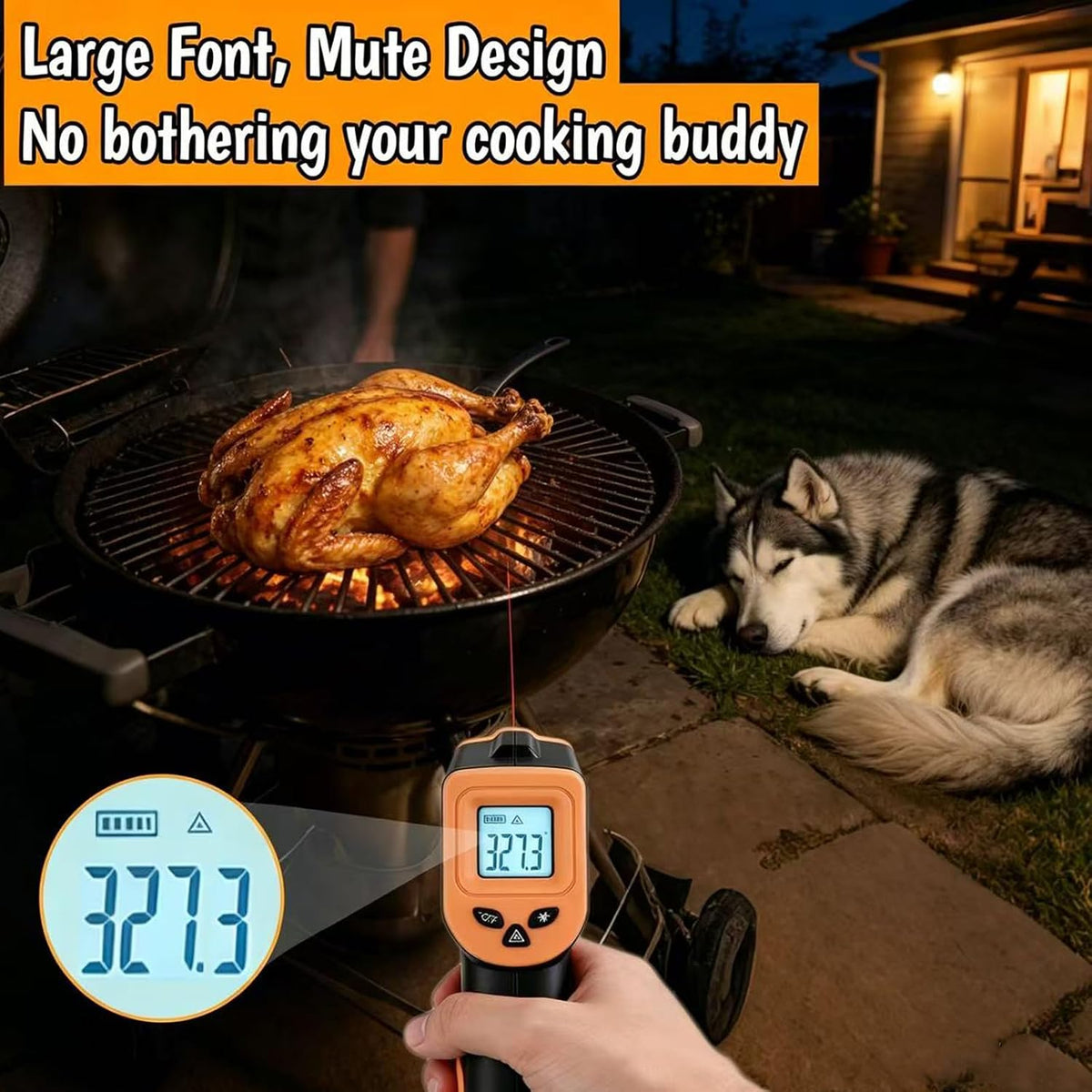 Infrared Thermometer Temperature Gun for Cooking -58℉~1022℉