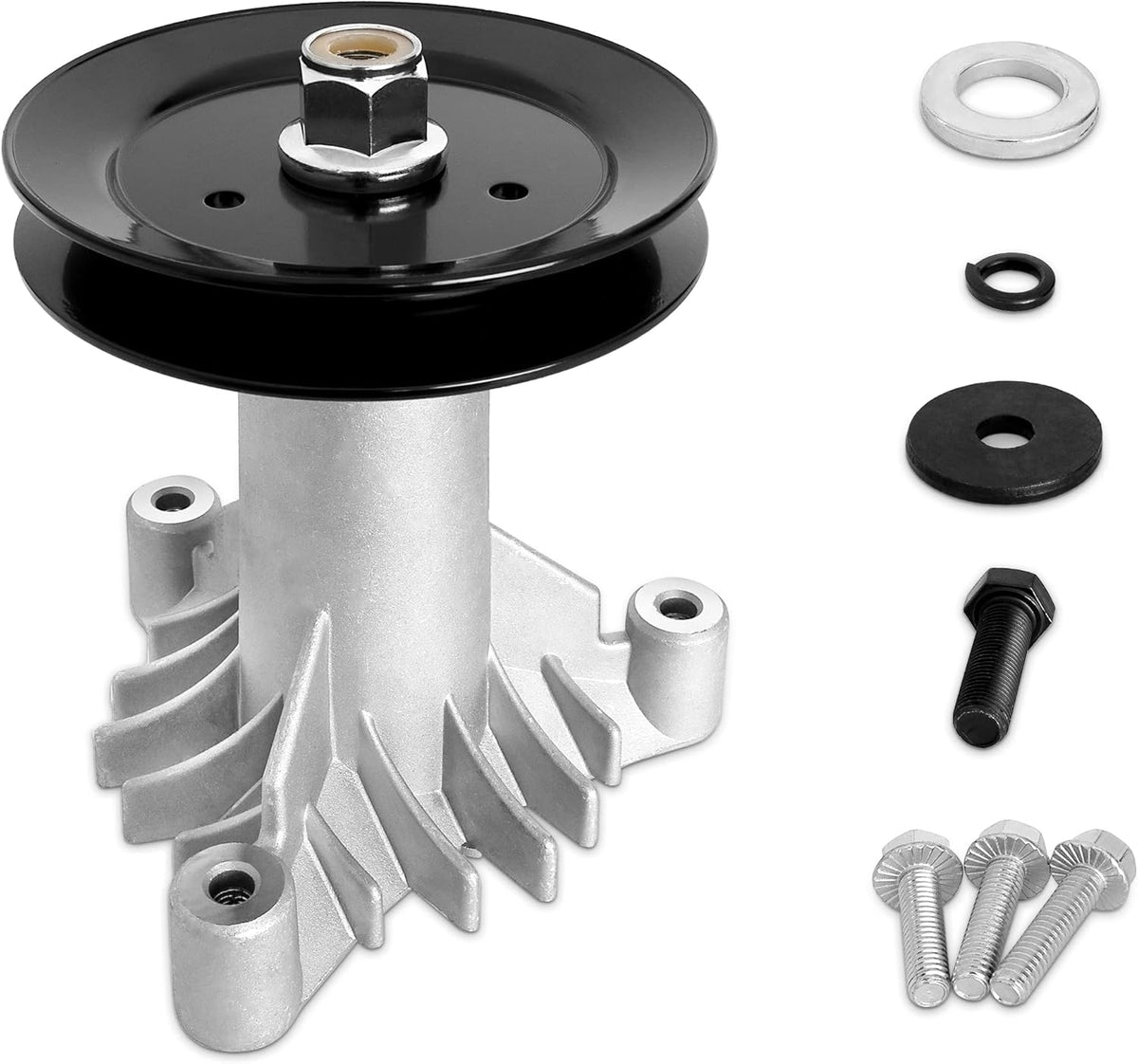130794 Spindle 153535 Pulley Compatible with Craftsman Mower - Spindle Assembly with Pulley Compatible with Craftsman
