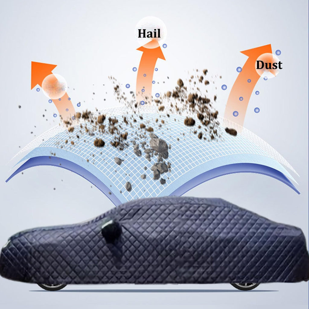 Car Cover Hatchback for 3 Hatchback Waterproof All-Weather Thickened Winter Dust Cover Snow Guard with Reflective Strips