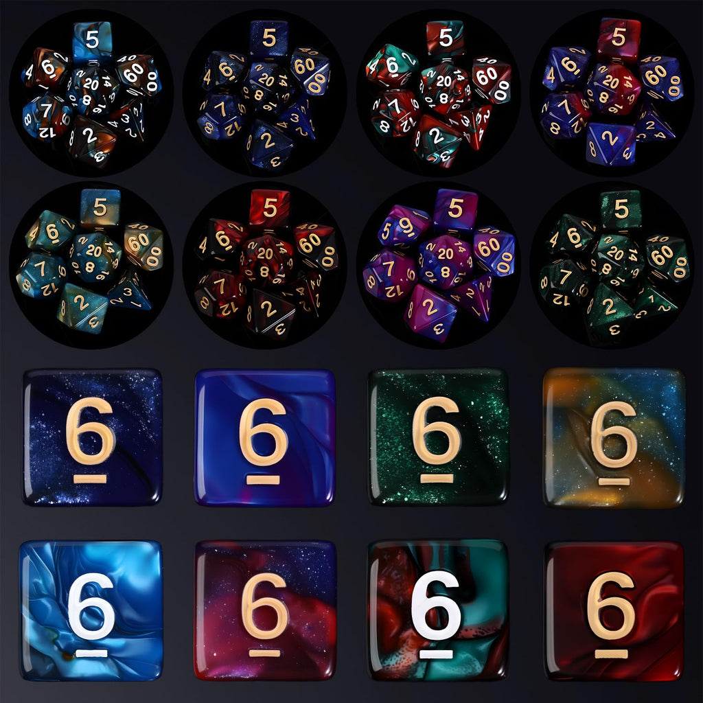 35-Set RPG Polyhedral Dice with Storage Pouch