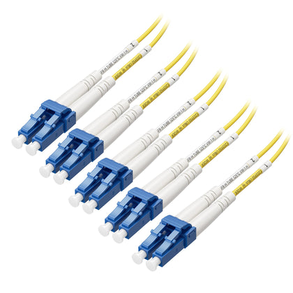5-Pack OS2 LC to LC Plenum Fiber Optic Cable, 3.3ft / 1m
