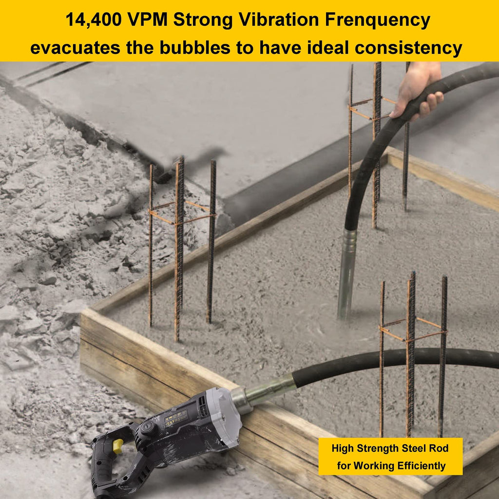 Handheld Concrete Vibrating Tool, 1500W Electric Concrete Vibrator