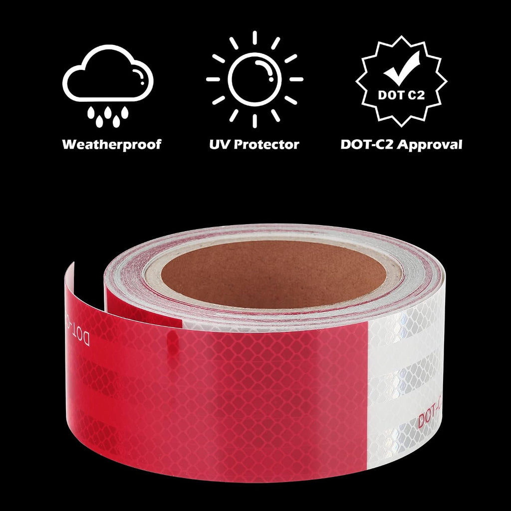 Reflective Tape, 1"x 33 Ft, DOT-C2 High Visibility Safety Tape, Yellow