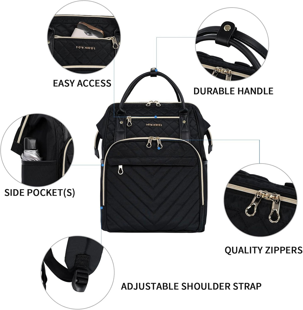 Laptop Backpack 17" Stylish Backpack Water Repellent College Casual Daypack Travel Business Work Bag for