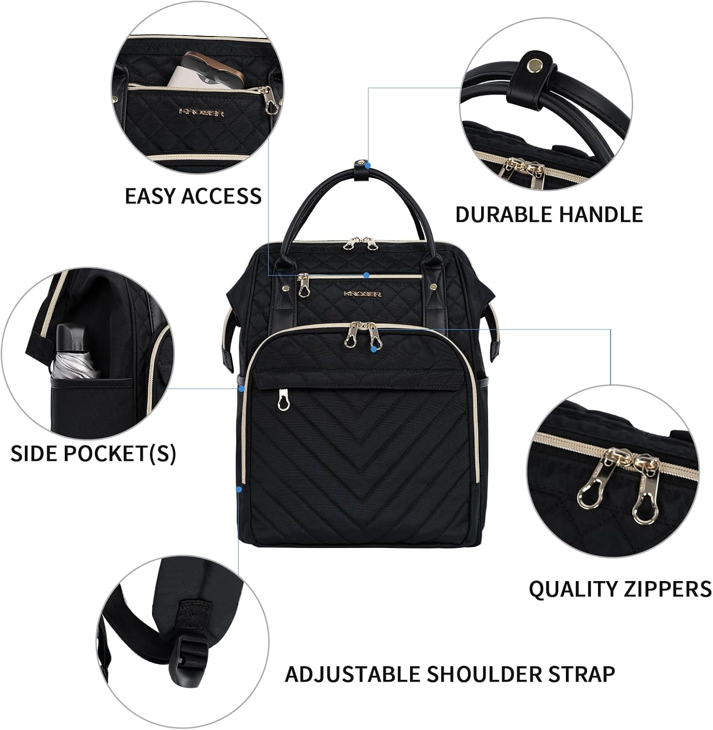 Laptop Backpack 17" Stylish Backpack Water Repellent College Casual Daypack Travel Business Work Bag for
