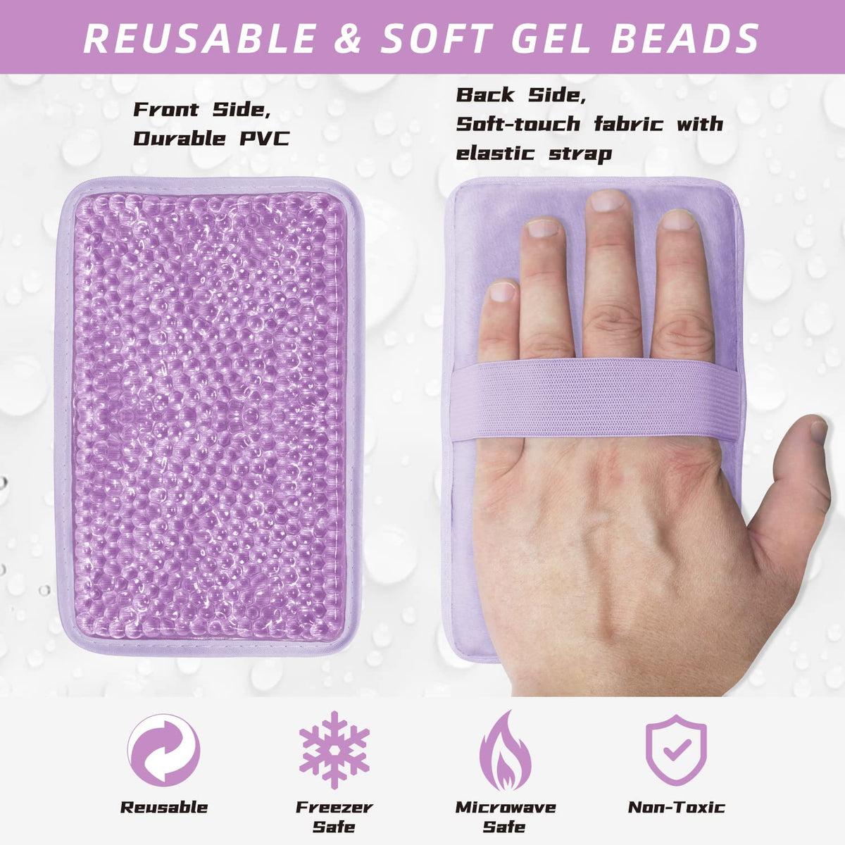 Gel Ice Pack for Injuries Ice Bag with Strap-1 Pack Reusable Hot Cold Pack