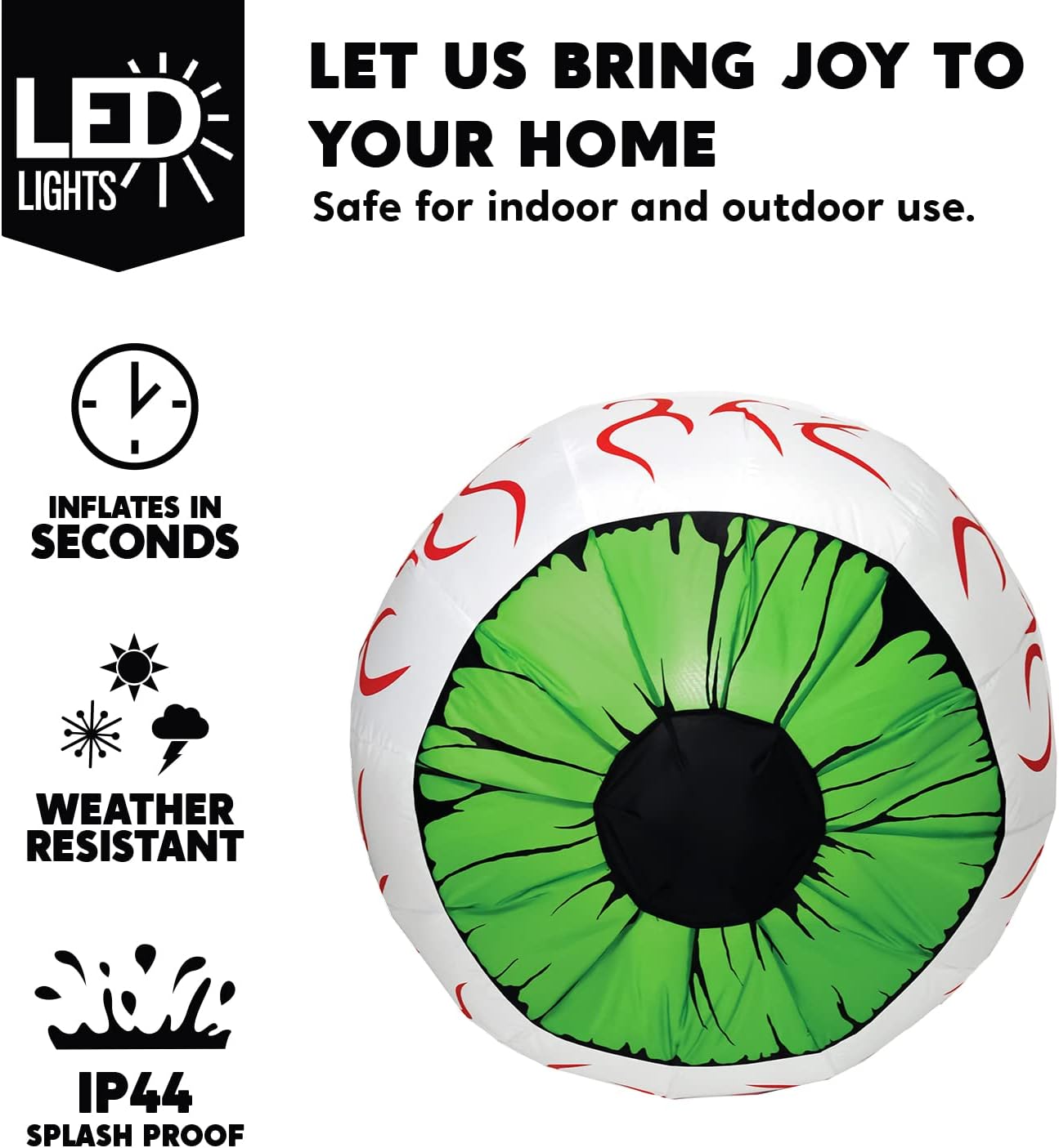2 Pack Halloween Inflatables Large Set of Eyes Decoration Blow Ups Green Eyes for Yard 3 Ft Inflatable Halloween