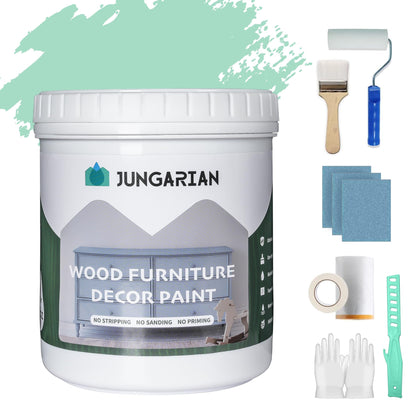 Furniture Paint Kit 32oz with Tools - Water-based & Low Odor No Sanding No Priming - Matte Finish Indoor Outdoor Wood