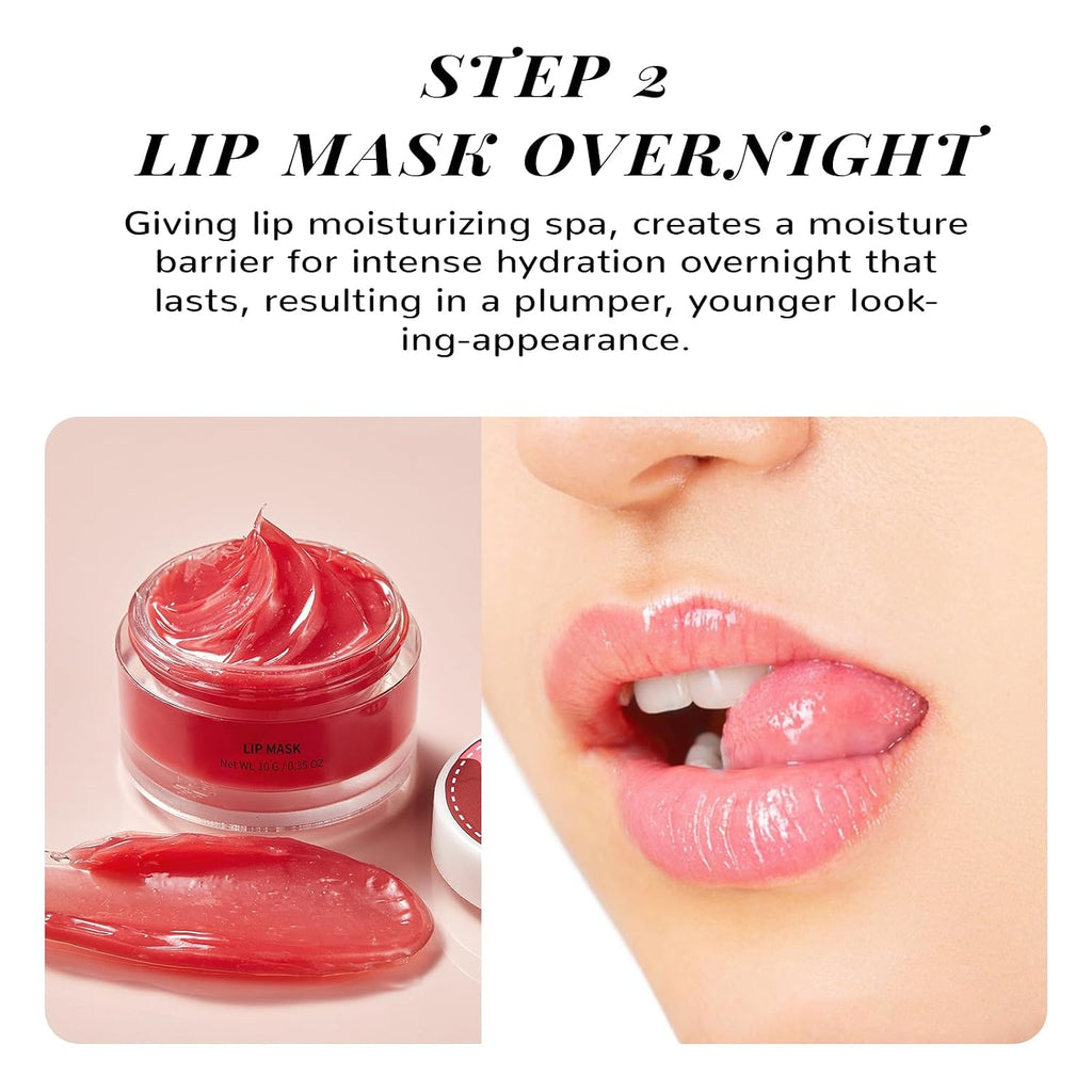 Lip Scrub & Lip Mask Set, Strawberry