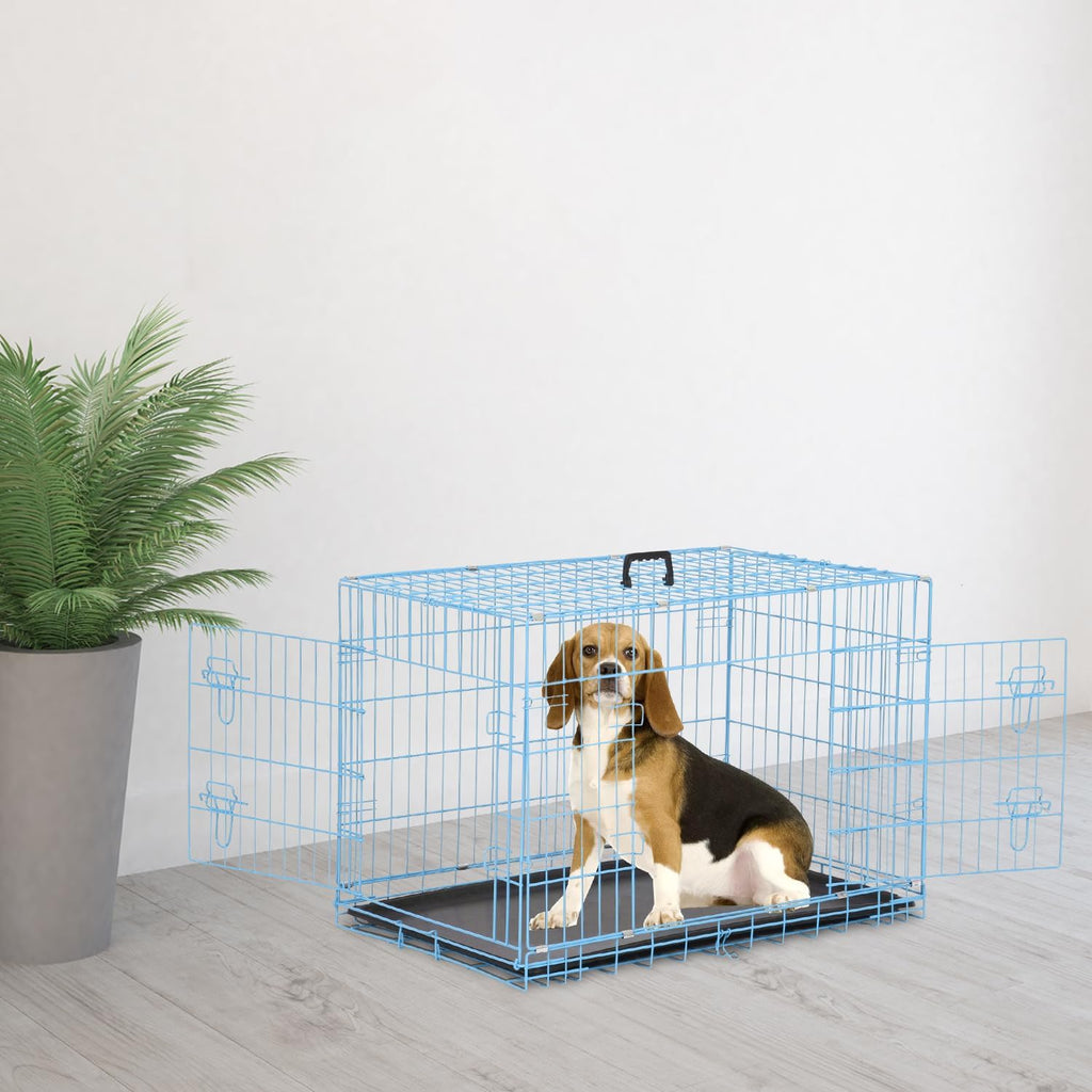 36 inch Dog Crates for Medium Dogs Folding Metal Wire Dog Cage Kennel, Indoor Outdoor Dog Crate Kennels with