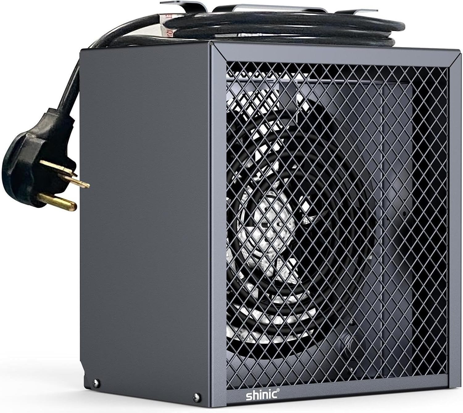 Electric Garage Heater 240V, 4,800-watt Fan-Forced Industrial Heater, With Thermostat Control, Carrying Handle, Heavy