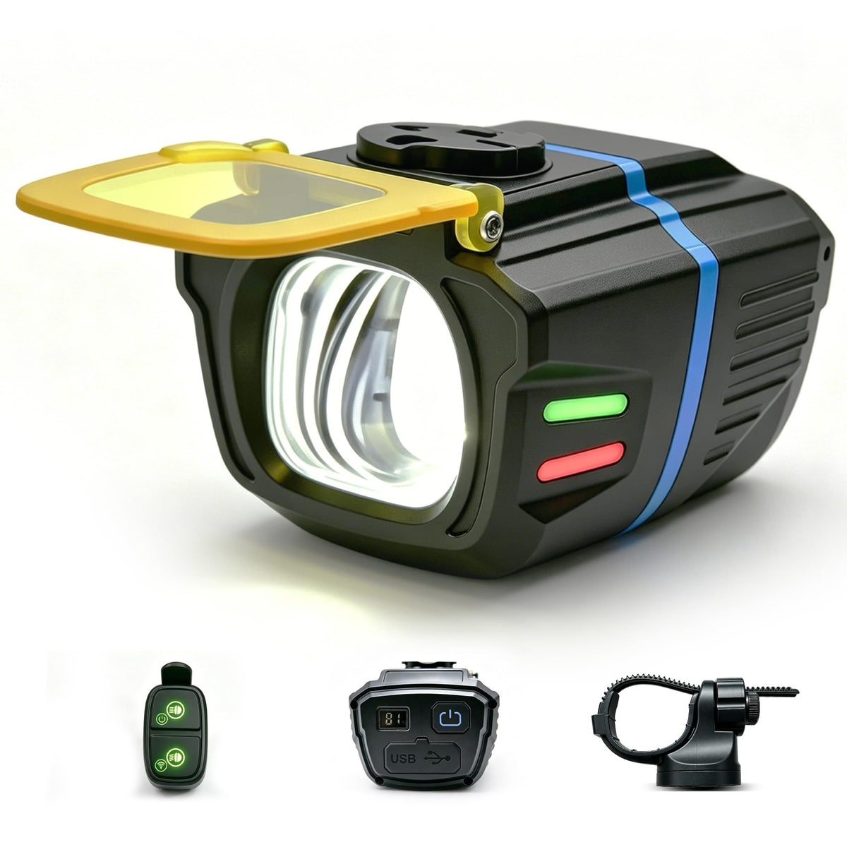 Bike Light for Night Riding, Super Bright LED Front Headlight
