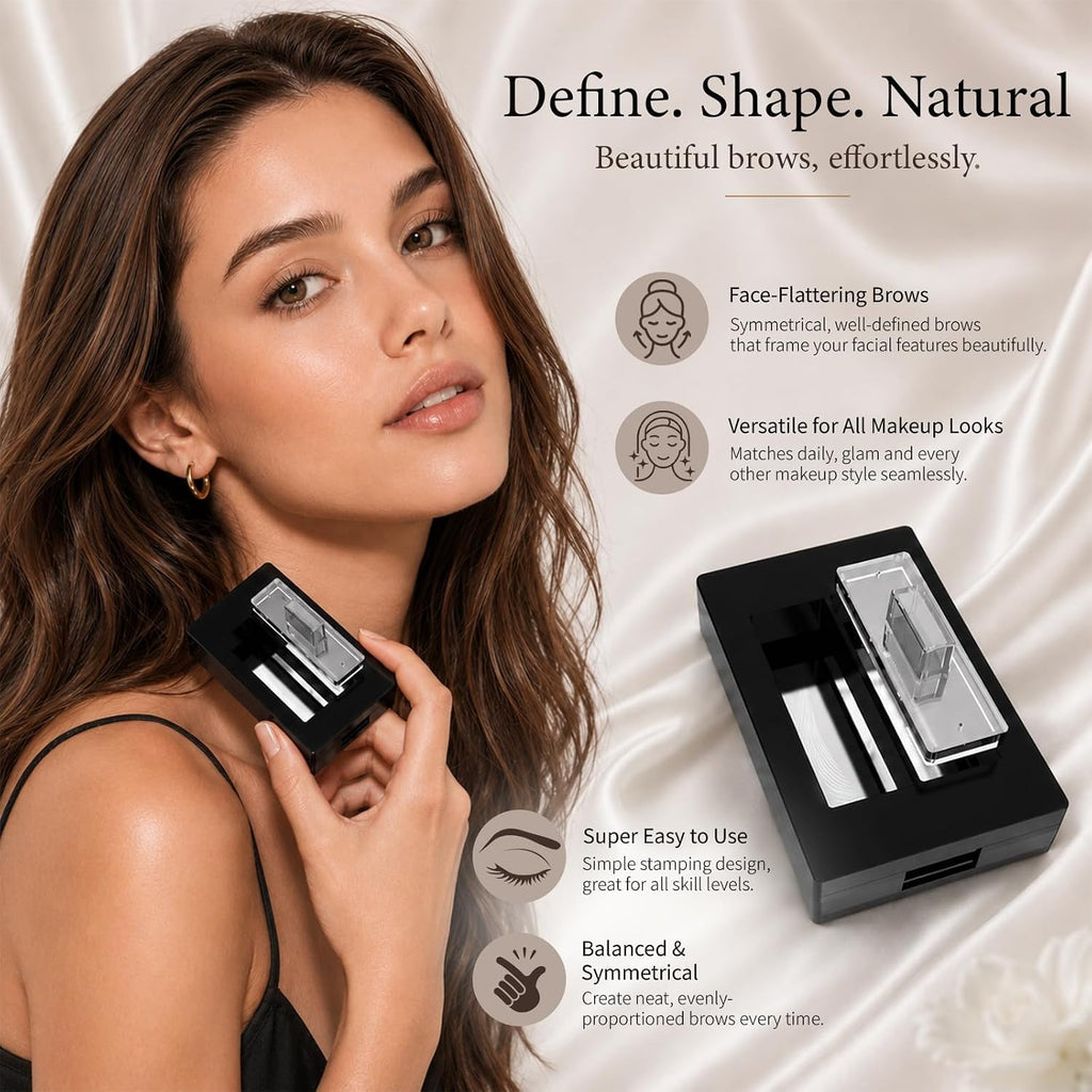 Eyebrow Stamp Kit With Stencils For Beginners, Brow Stamp Set,Shape-A
