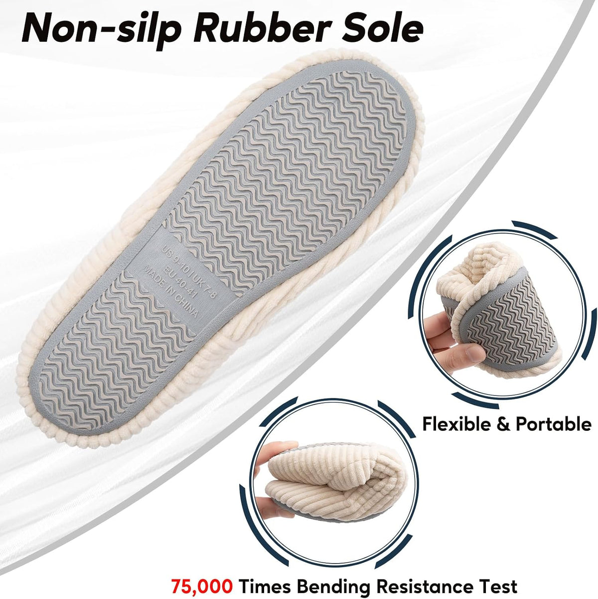 Slippers for Women Memory Foam Corduroy Soft Full Slippers House Shoes Womens Fashion Footwear Comfy Trendy Gift