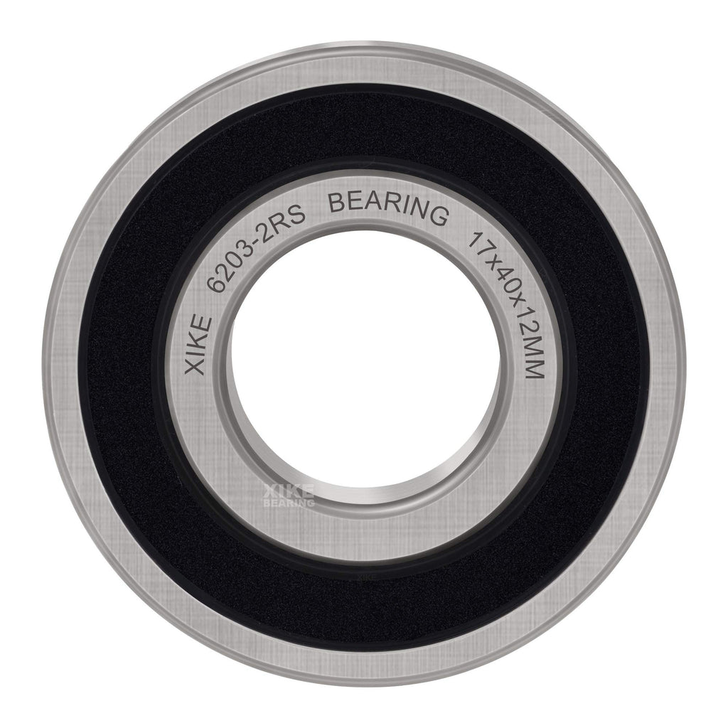 XiKe 6203-2RS Deep Groove Ball Bearing, 17mmx40mmx12mm (2-Pack)