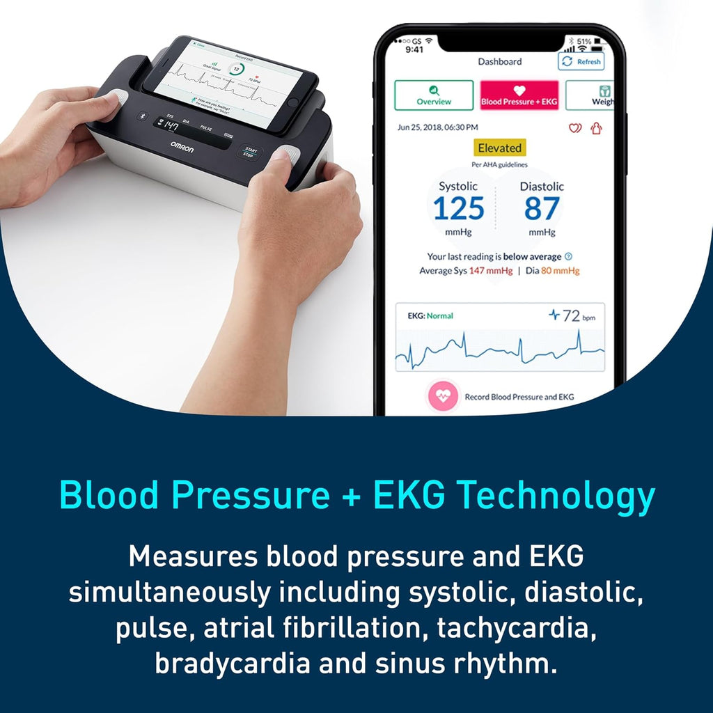 Complete 2-in-1 Blood Pressure Monitor + EKG for Home Use & Upper Arm Blood Pressure Cuff - #1 Doctor & Pharmacist