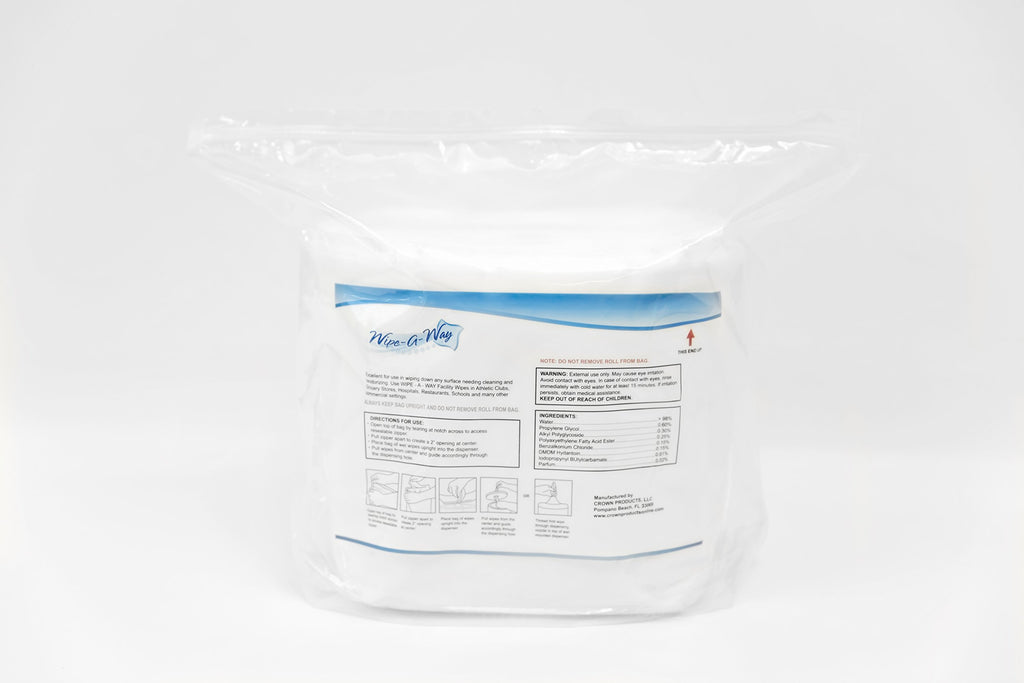 All Surface Facility Gym Wipes - 1,600pcs (8"x10") 2-Pack