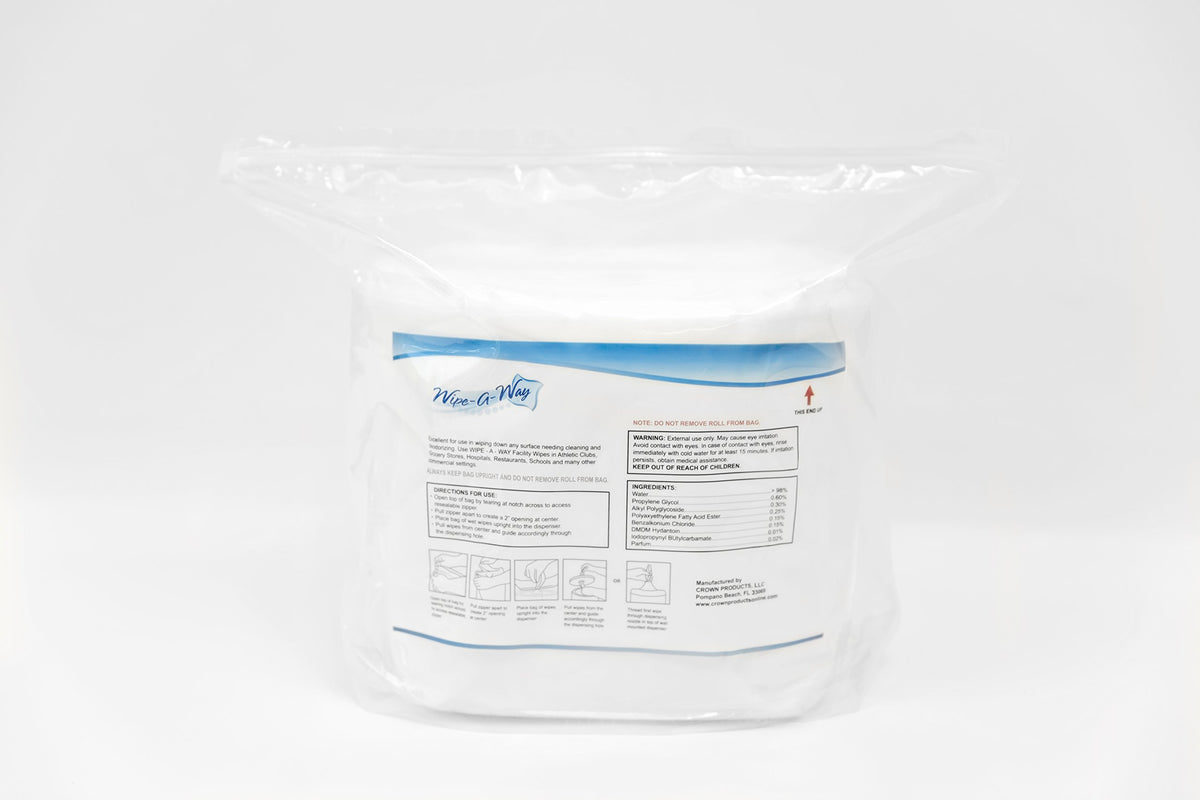 All Surface Facility Gym Wipes - 1,600pcs (8"x10") 2-Pack