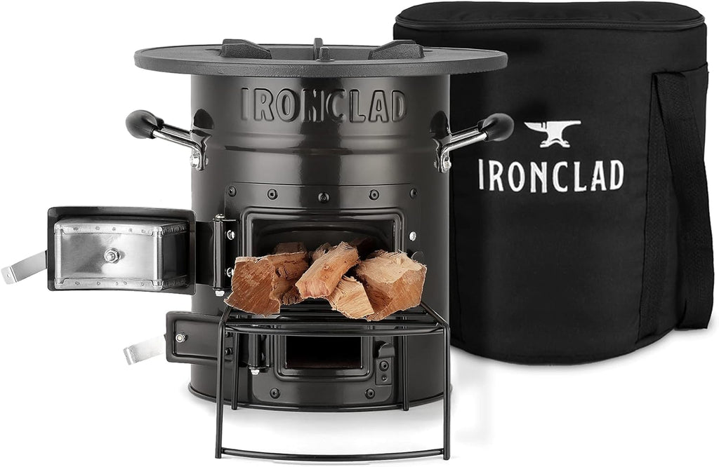 Rocket Stove – Camping Wood Stove for Emergency Preparedness, Survival, Off Grid Living Supplies – Portable Wood