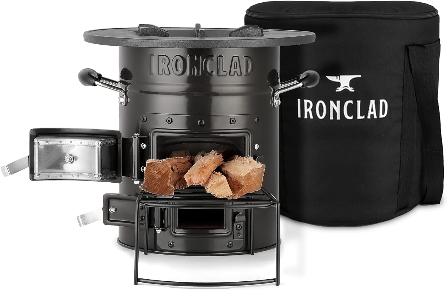 Rocket Stove – Camping Wood Stove for Emergency Preparedness, Survival, Off Grid Living Supplies – Portable Wood