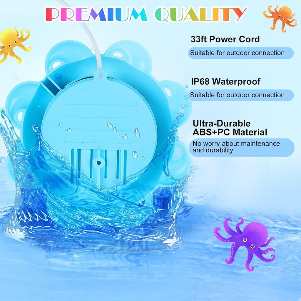 Rechargeable Pool Lights,LED Pool Lights with APP & Remote Control,20W RGB Dimmable Smart Underwater Lights with
