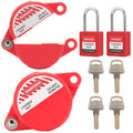 Gate Valve Lockout with Safety Padlock, Hose Bib Lock 2 Pack