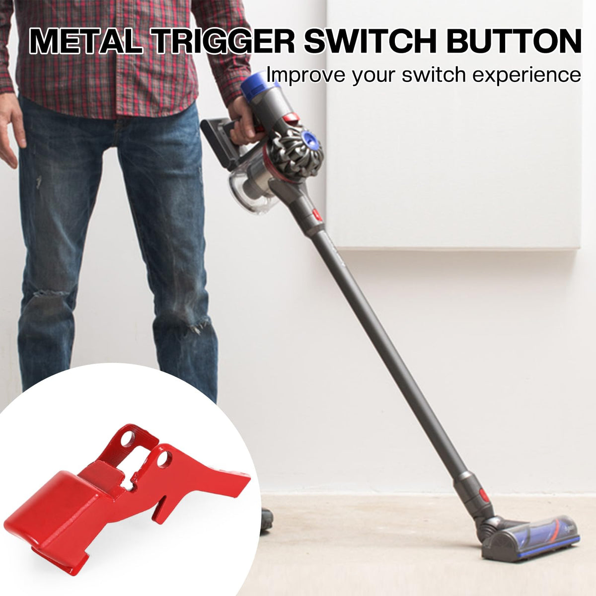 Metal Trigger Switch Red Button For Dyson V7 V8 Vacuum Cleaner