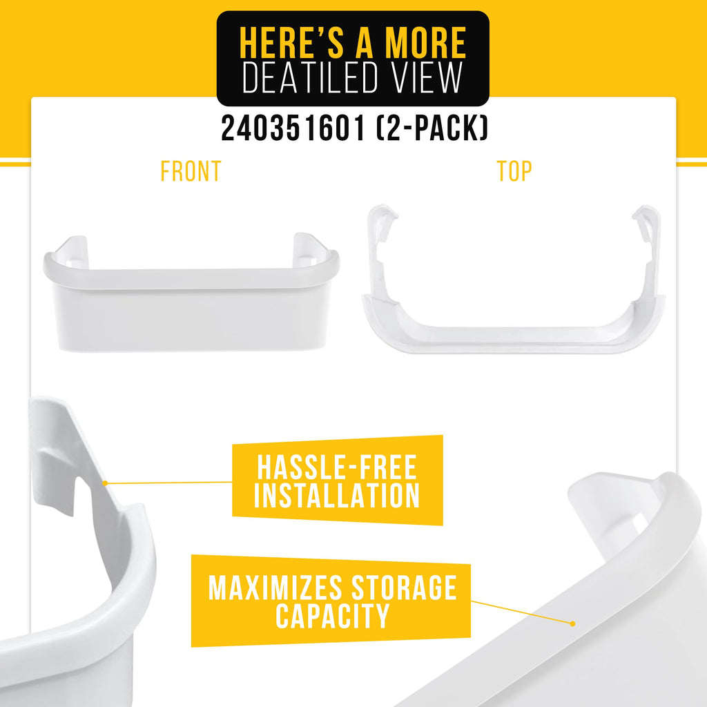 Freezer Door Shelf Bin for Frigidaire LFSS2612TP5 (2-Pack)