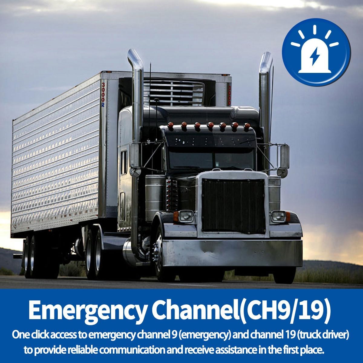CB Radio for Truckers Long Range AM FM Professional CB Radios,Compact Design,Instant Emergency Channel 9/19,Full 40